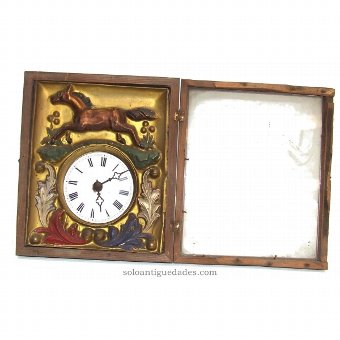 Antique Black Forest Clock type. Brass Cover.
