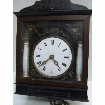 Antique Black Forest Clock quadrangular type