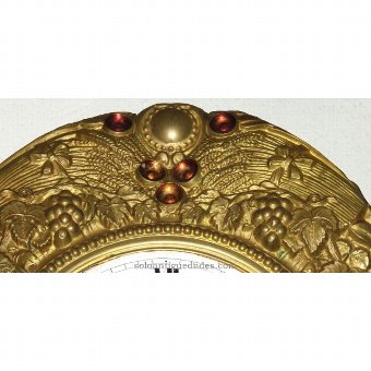 Antique Watch Type Morez. Oval brass inlay.