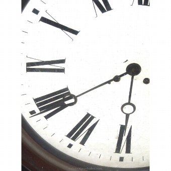 Antique Clock Ox-eye type. Circular wooden frame