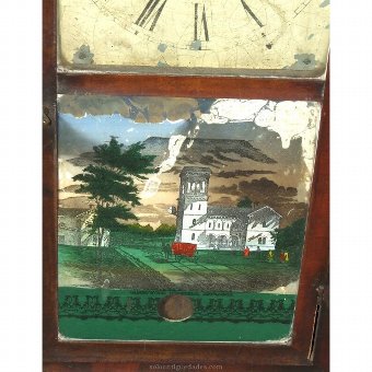 Antique Wall clock. Church in the campaign