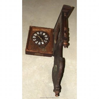 Antique Wall clock. With thermometer and barometer
