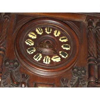 Antique Wall clock. Wood Sphere