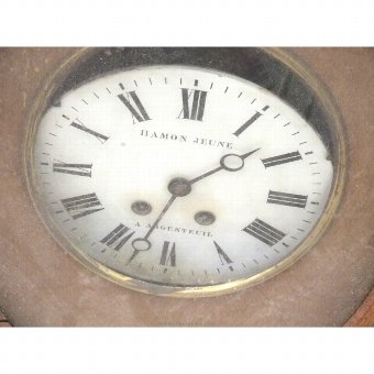 Antique Clock Ox-eye type. Porcelain Sphere