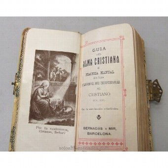 Antique Prayer Book "CHRISTIAN SOUL GUIDE"