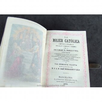 Antique Prayer Book, "CATHOLIC WOMEN"