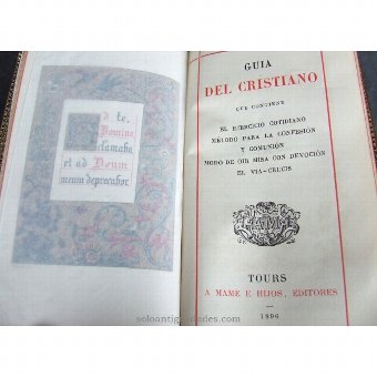 Antique Prayer Book "GUIDE OF CHRISTIANITY"