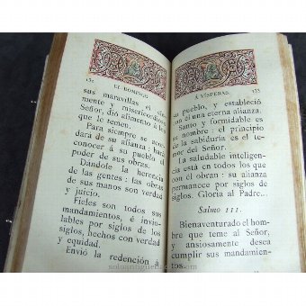 Antique Prayer Book "OFFICE SUNDAY. MISAL ROMANO"