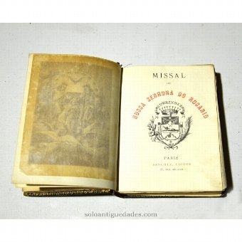 Antique Prayer Book "MISSAL of Our Lady of Rosary"