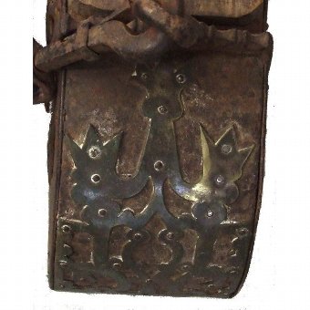 Antique Couple decorated bronze stirrups