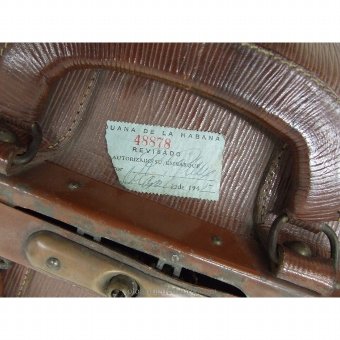 Antique Suitcase. Transatlantic Company Agency Havana