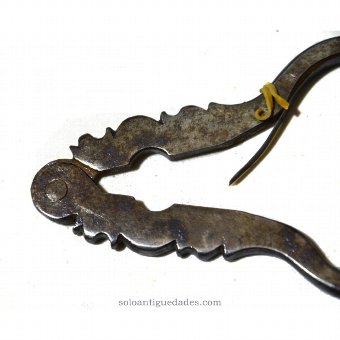 Antique Nutcracker pliers curved handle