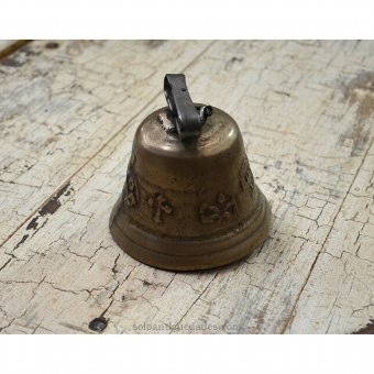 Antique Bell decorated with floral motifs and a cross trefoil