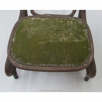 Antique Old green upholstered kneeler