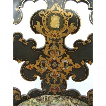 Antique Louis XV style chair of papier m