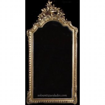 Mirror neoclassical gilt wood frame decorated