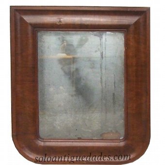 Wooden frame mirror asymmetric