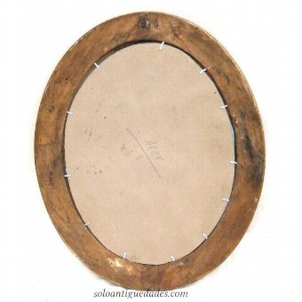 Antique Neoclassical Oval Mirror
