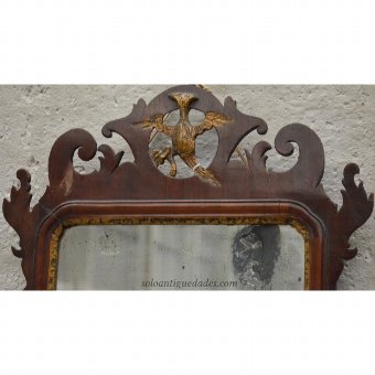 Antique Modernist mirror carved frame