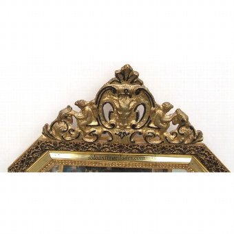 Antique Neo mirror decorated with floral water height at the edge