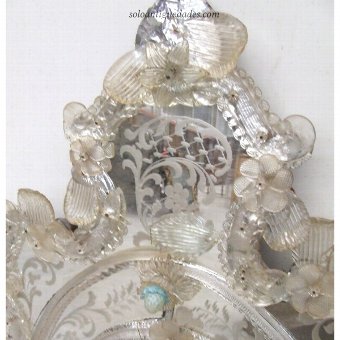 Antique Wall mirror Venetian oval