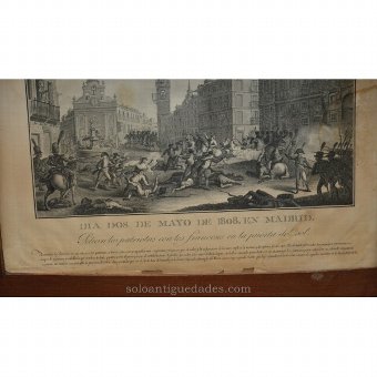 Antique Etching episode of the War of Independence
