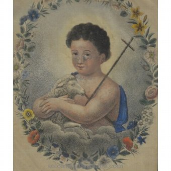 Antique Engraved "ST JEAN-BAPTISTE"