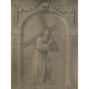Antique Engraving "VR of the miraculous image of Jesus of Nazareth"
