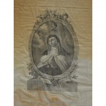 Antique Engraving "St. Teresa"