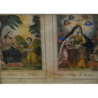 Antique Lithograph "Santa Maria" and "St. Anna"