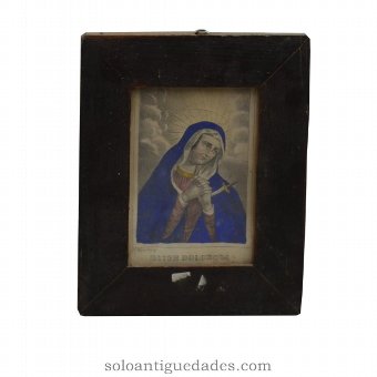Antique Engraving "Mater Dolorosa"
