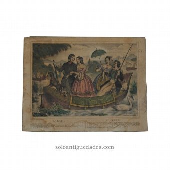Antique Lithography "Water"