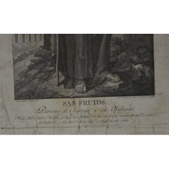 Antique Engraving "San Frutos"