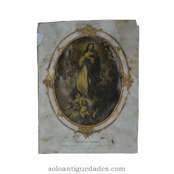 Antique Engraving "The Immaculate Conception"