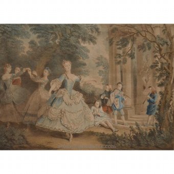 Antique Engraved "Salle Mademoiselle"