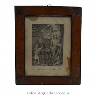 Engraving "Jesus, Mary and Joseph"