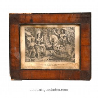 Engraving "The innocence of this renowned Genevieva"