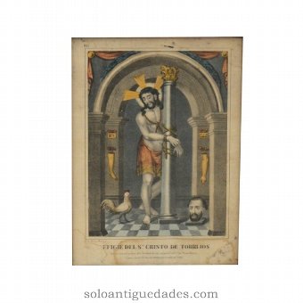 Lithography "Effigy of Santo Cristo de Torrijo"