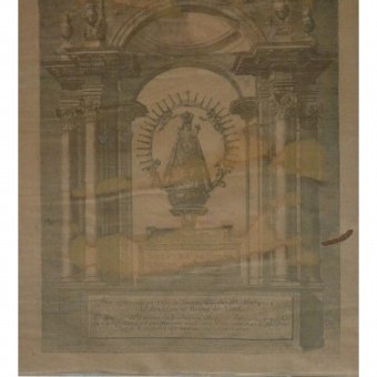 Antique Engraving "Our Lady of the Velilla"