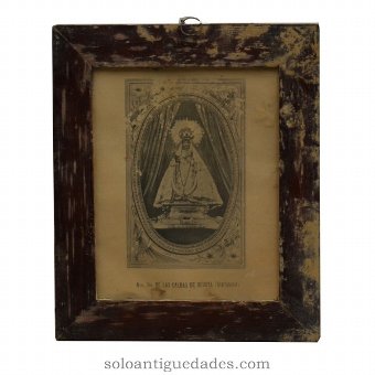 Engraving "Our Lady of the Caldas de Besaya, Santander"
