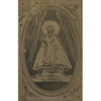 Antique Engraving "Our Lady of the Caldas de Besaya, Santander"