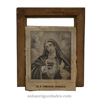 Engraving "The Holy Heart of Mary"