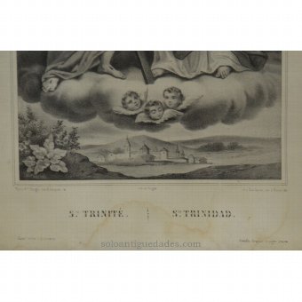 Antique Lithography "Holy Trinity"