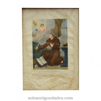 Engraving &quot;St.Antoine Padua&quot;