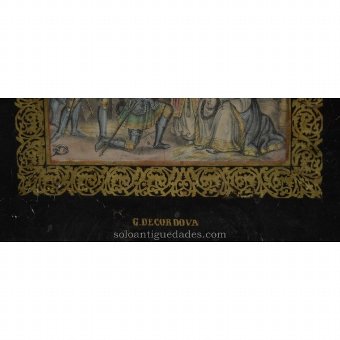 Antique Color etching "G.de Cordova"