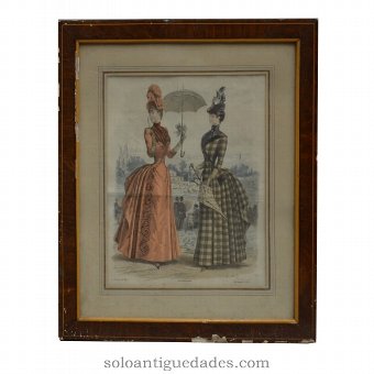 Painted etching performed by Jules David and Gaillani