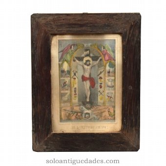 Color Engraving "The San Cristo de Zalamea"