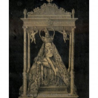 Antique Lithography "Unico and true portrait of Virgen del Camino"