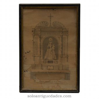 Engraving "True portrait of Our Sra.de Grace"