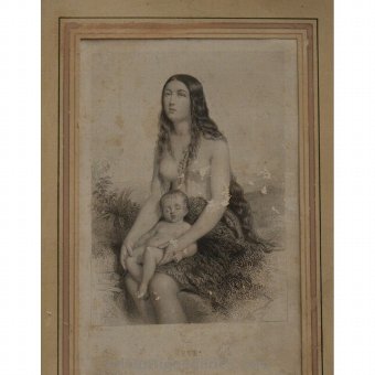 Antique Engraving "EVE"
